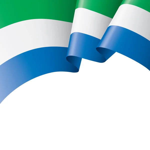 Drapeau Sierra Leone, illustration vectorielle sur fond blanc. — Image vectorielle