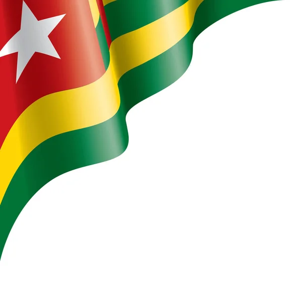 Togo σημαία, διανυσματική απεικόνιση σε λευκό φόντο. — Διανυσματικό Αρχείο