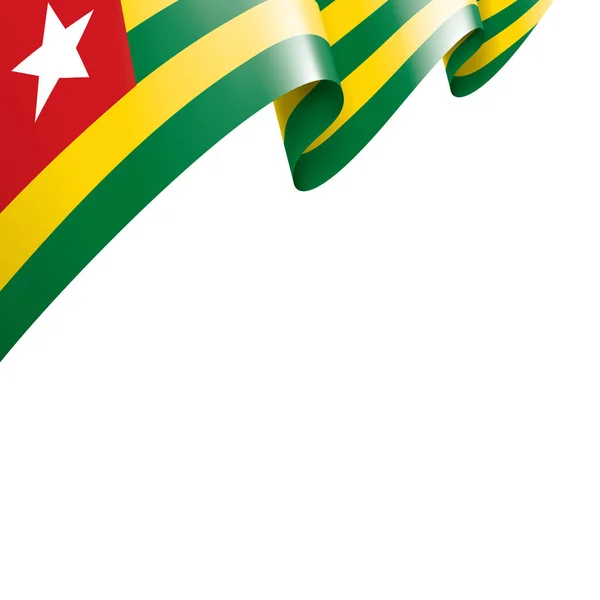 Togo flag, ilustración vectorial sobre fondo blanco. — Vector de stock