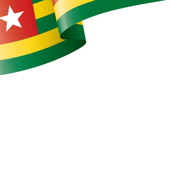 Togo flag, Vektorabbildung auf weißem Hintergrund. — Stockvektor