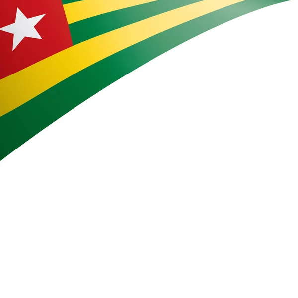 Togo flag, Vektorabbildung auf weißem Hintergrund. — Stockvektor