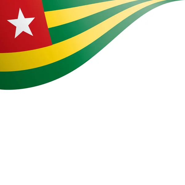 Bandiera togo, illustrazione vettoriale su sfondo bianco. — Vettoriale Stock