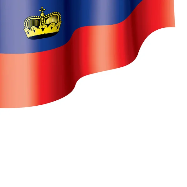 Liechtenstein bandeira, ilustração vetorial sobre um fundo branco. — Vetor de Stock