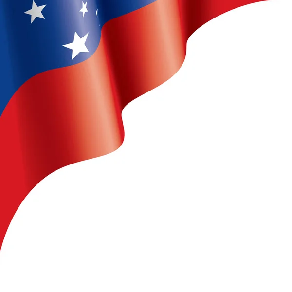 Bandiera Samoa, illustrazione vettoriale su sfondo bianco. — Vettoriale Stock