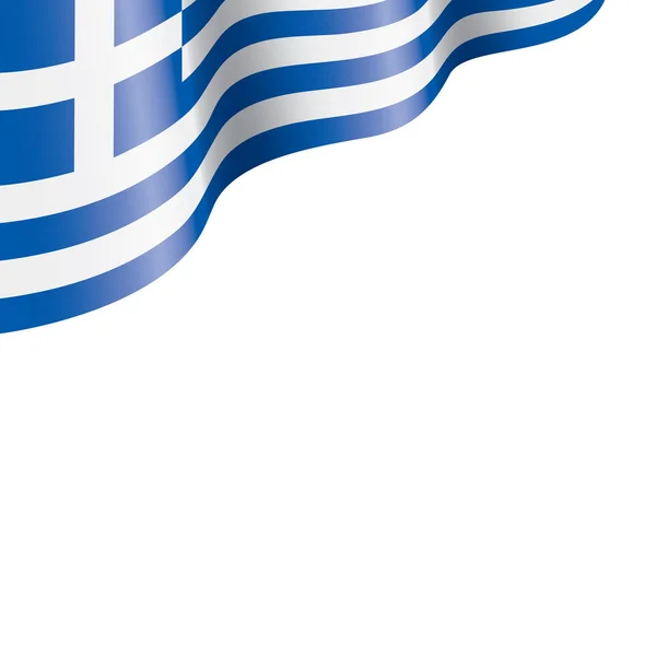 Vlag van Griekenland, vectorillustratie op een witte achtergrond. — Stockvector