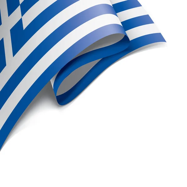 Drapeau Grèce, illustration vectorielle sur fond blanc . — Image vectorielle