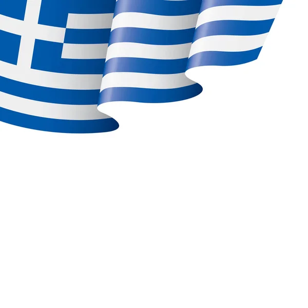 Bandera de Grecia, ilustración vectorial sobre fondo blanco . — Archivo Imágenes Vectoriales