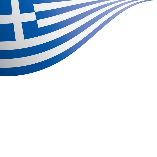Grekland flaggan, vektorillustration på vit bakgrund. — Stock vektor
