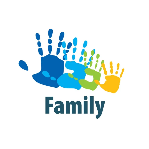 Icono de la familia en forma de manos. Ilustración vectorial — Vector de stock