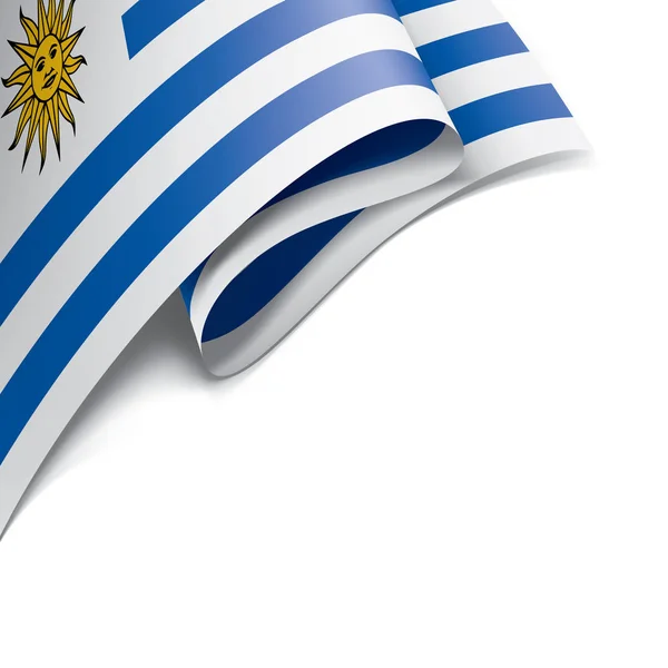 Drapeau Uruguay, illustration vectorielle sur fond blanc. — Image vectorielle