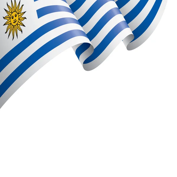 Прапор Уругваю, малюнок на білому тлі.. — стоковий вектор