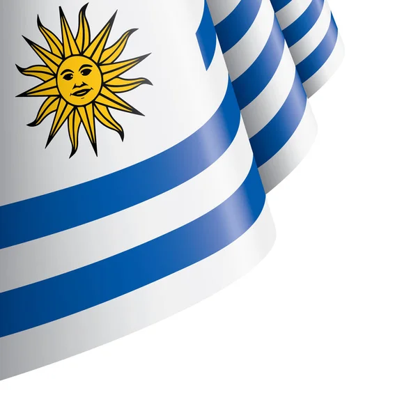 Bandera de Uruguay, ilustración vectorial sobre fondo blanco. — Archivo Imágenes Vectoriales