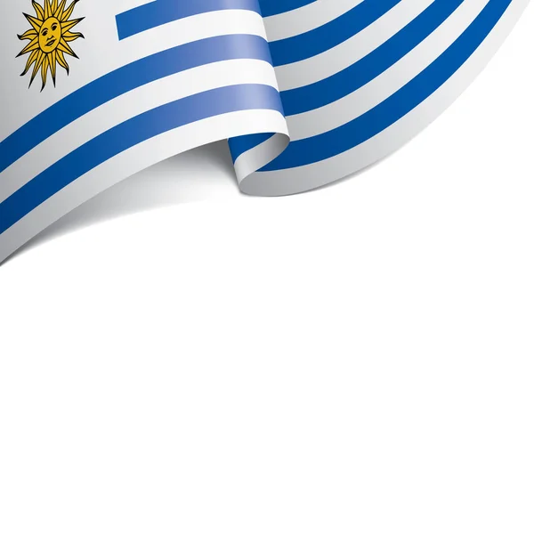 Bendera Uruguay, ilustrasi vektor pada latar belakang putih. - Stok Vektor