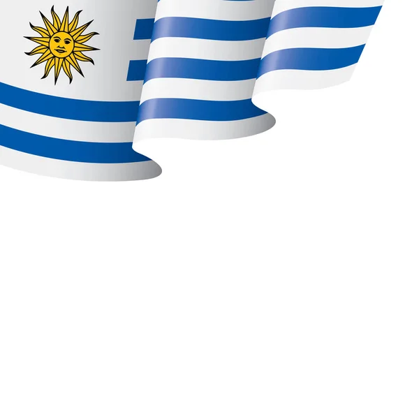 Uruguay Flagge, Vektorabbildung auf weißem Hintergrund. — Stockvektor