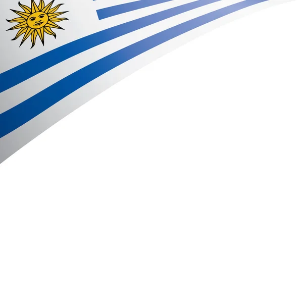 Bandera de Uruguay, ilustración vectorial sobre fondo blanco. — Archivo Imágenes Vectoriales