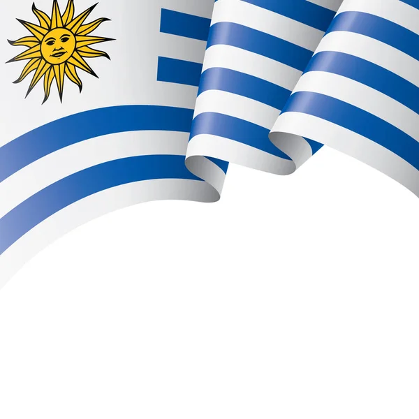 Drapeau Uruguay, illustration vectorielle sur fond blanc. — Image vectorielle