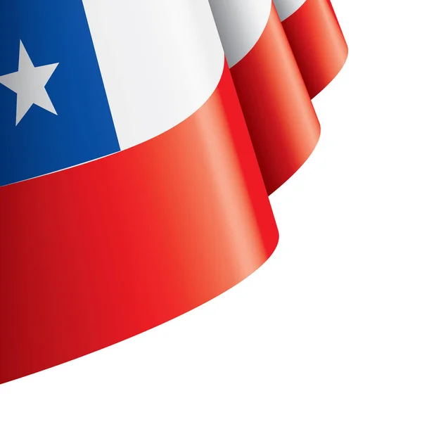 Bandera Chile Ilustración Vectorial Sobre Fondo Blanco — Archivo Imágenes Vectoriales
