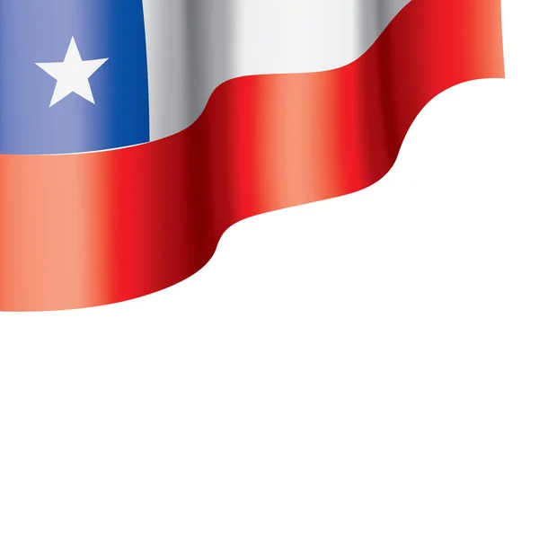 칠레 국기, 흰색 배경에 있는 벡터 그림. — 스톡 벡터