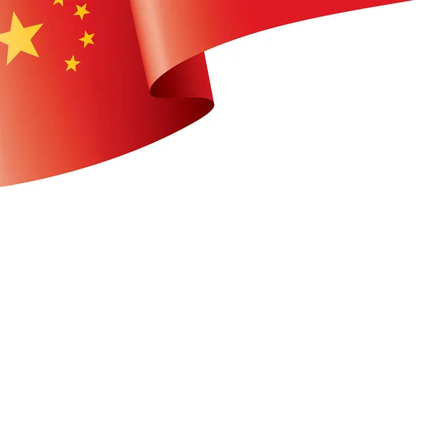 Bandeira da China, ilustração vetorial sobre um fundo branco. — Vetor de Stock