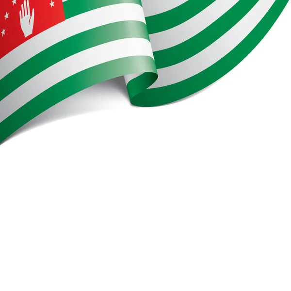 Bandera de Abjasia, ilustración vectorial sobre fondo blanco. — Vector de stock