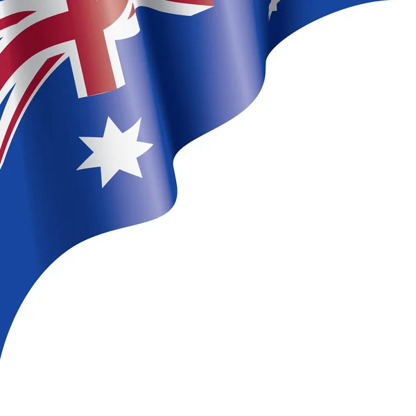 澳大利亚国旗，白色背景上的矢量插图. — 图库矢量图片