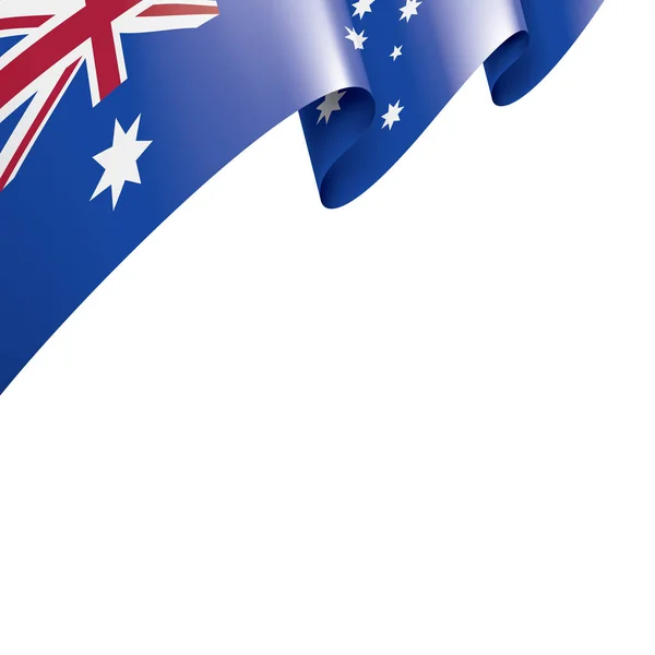 Bandera de Australia, ilustración vectorial sobre fondo blanco. — Archivo Imágenes Vectoriales