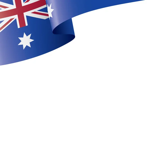 Drapeau Australie, illustration vectorielle sur fond blanc. — Image vectorielle