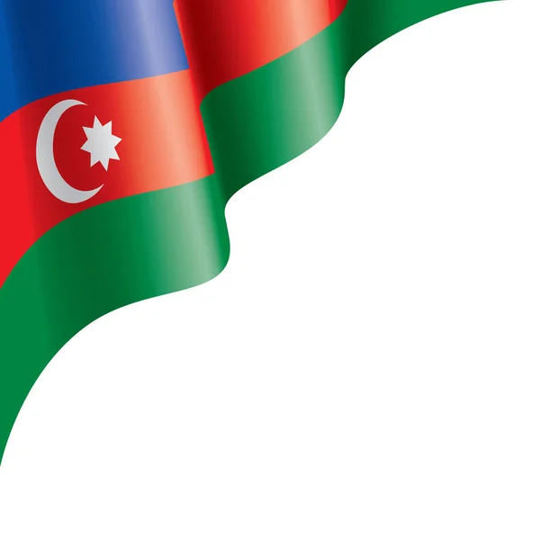 Bandera de Azerbaiyán, ilustración vectorial sobre fondo blanco — Vector de stock