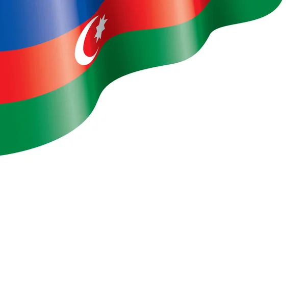 Bandera de Azerbaiyán, ilustración vectorial sobre fondo blanco — Vector de stock