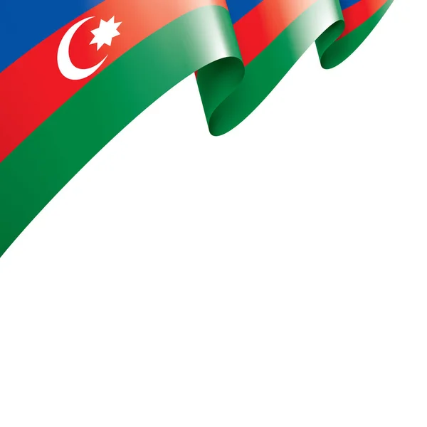Bandera de Azerbaiyán, ilustración vectorial sobre fondo blanco — Archivo Imágenes Vectoriales