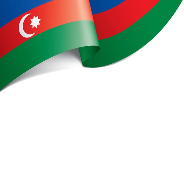 Bandera de Azerbaiyán, ilustración vectorial sobre fondo blanco — Vector de stock