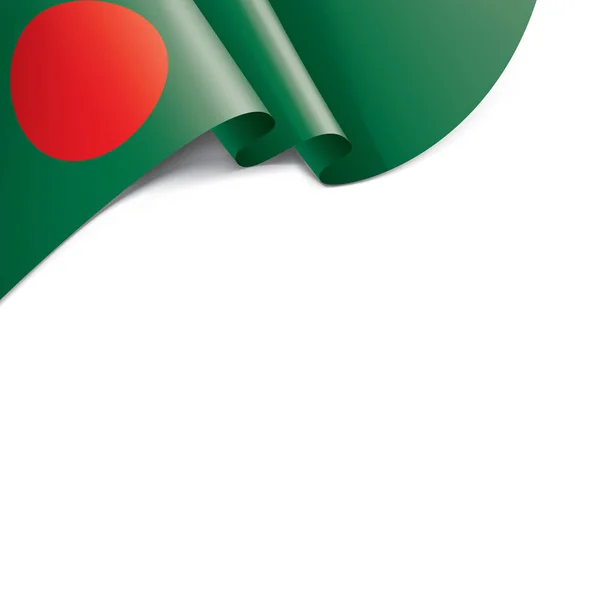 Drapeau du Bangladesh, illustration vectorielle sur fond blanc — Image vectorielle