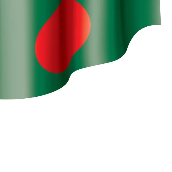 बांग्लादेश ध्वज, एक सफेद पृष्ठभूमि पर वेक्टर चित्रण — स्टॉक वेक्टर