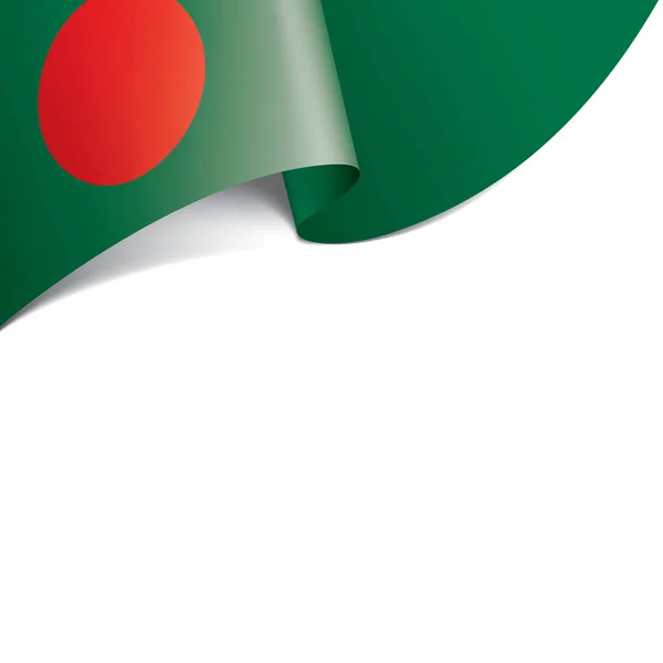 Σημαία Μπαγκλαντές, διανυσματική απεικόνιση σε λευκό φόντο — Διανυσματικό Αρχείο