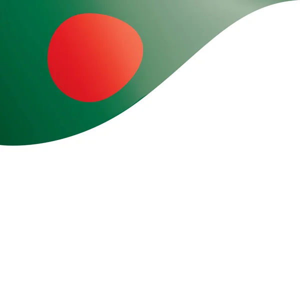 Bandera de Bangladesh, ilustración vectorial sobre fondo blanco — Vector de stock