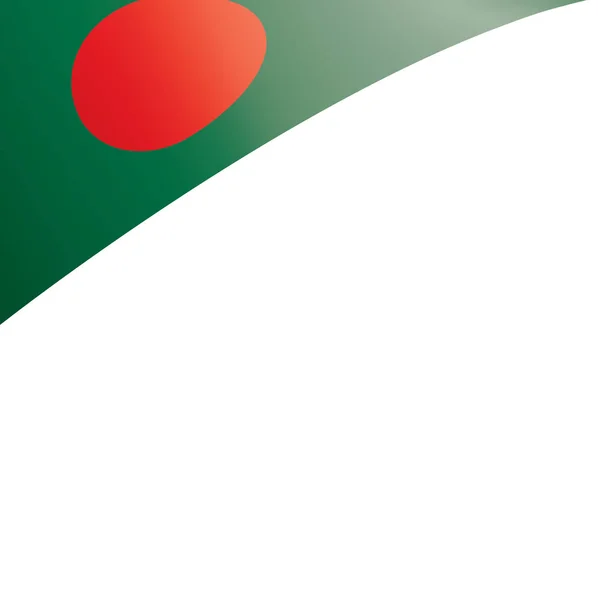 Drapeau du Bangladesh, illustration vectorielle sur fond blanc — Image vectorielle