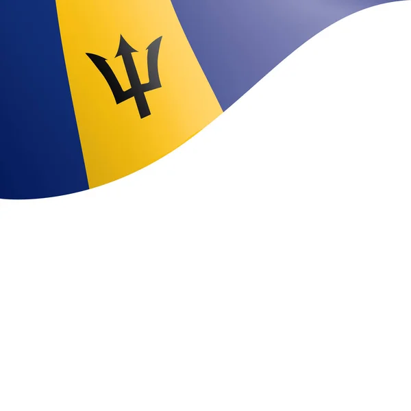 巴巴多斯国旗，白色背景上的矢量插图. — 图库矢量图片