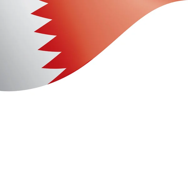 Bandera de Bahréin, ilustración vectorial sobre fondo blanco — Archivo Imágenes Vectoriales