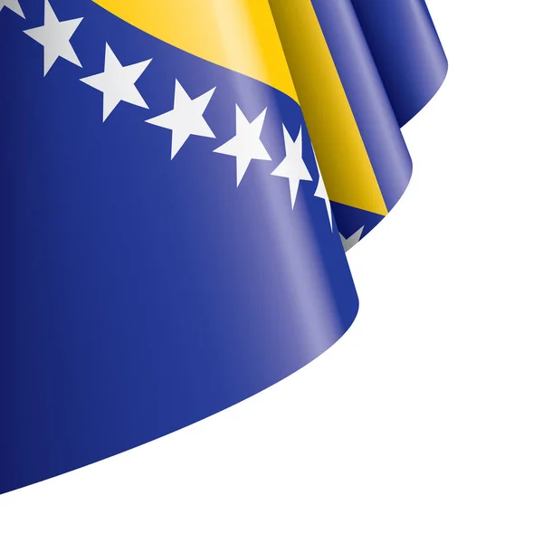 Bosnien och Hercegovina flagga, vektor illustration på en vit bakgrund — Stock vektor