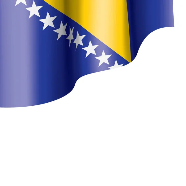 Флаг Боснии и Герцеговины, векторная иллюстрация на белом фоне — стоковый вектор
