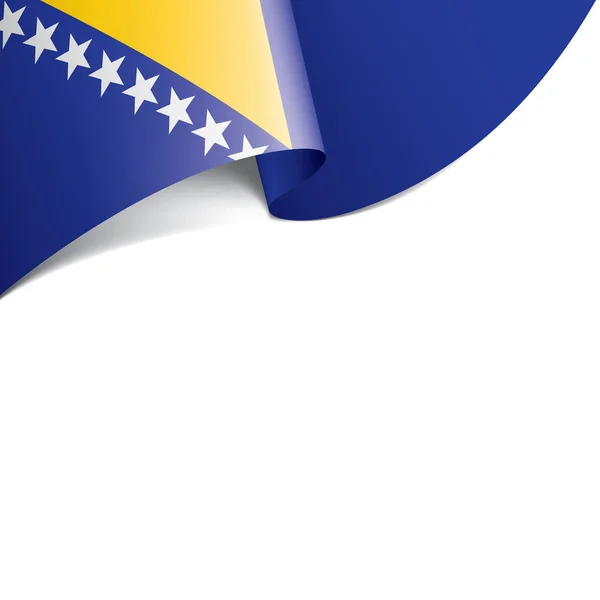 Bandera de Bosnia y Herzegovina, ilustración vectorial sobre fondo blanco — Vector de stock