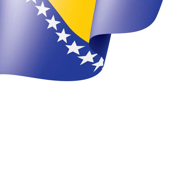 Bosnien och Hercegovina flagga, vektor illustration på en vit bakgrund — Stock vektor