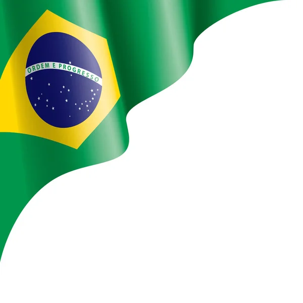 Bandeira do Brasil, ilustração vetorial sobre fundo branco —  Vetores de Stock