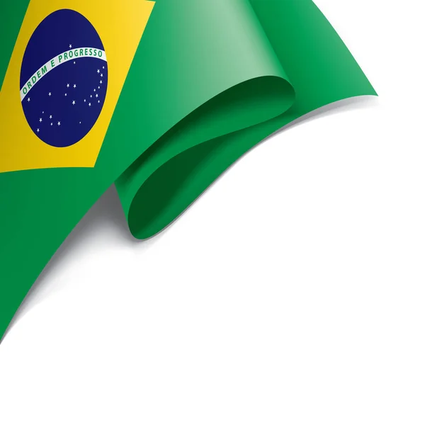 Bandeira do Brasil, ilustração vetorial sobre fundo branco —  Vetores de Stock