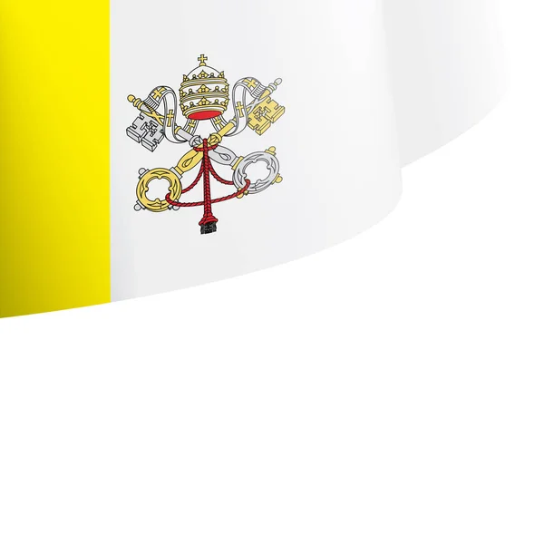 Drapeau du Vatican, illustration vectorielle sur fond blanc — Image vectorielle