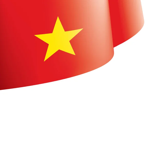 Vietnam vlag, vector illustratie op een witte achtergrond — Stockvector