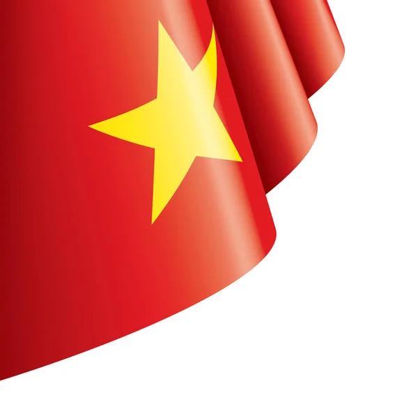Прапор В "єтнаму, зображення на білому тлі — стоковий вектор