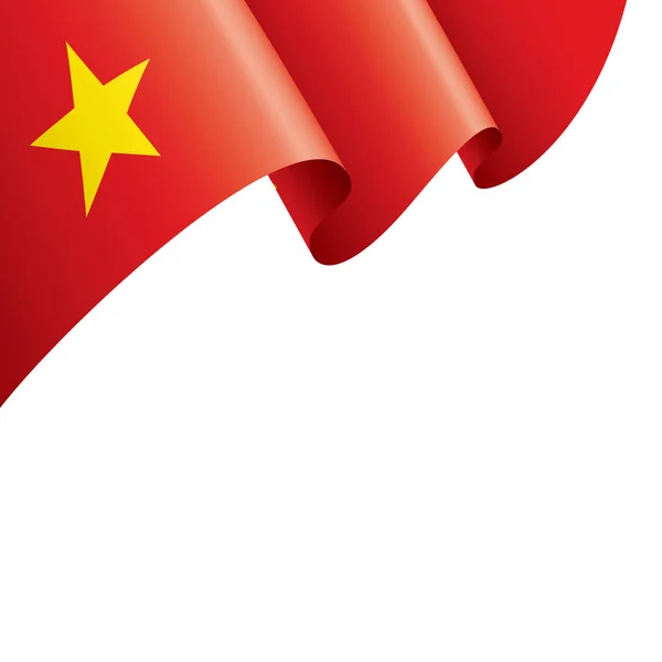 Vietnam bandiera, illustrazione vettoriale su sfondo bianco — Vettoriale Stock