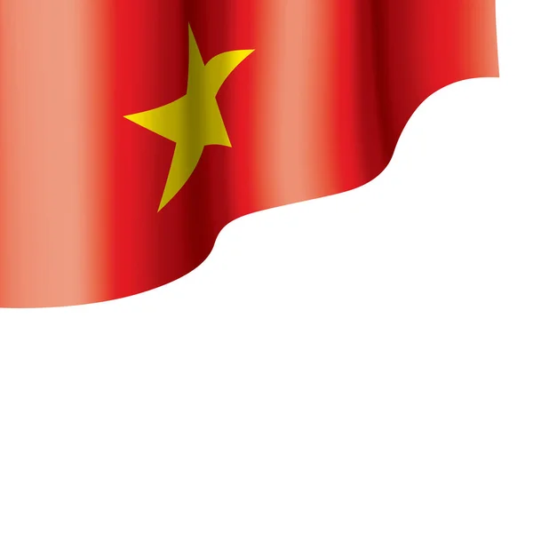 Vietnam vlag, vector illustratie op een witte achtergrond — Stockvector