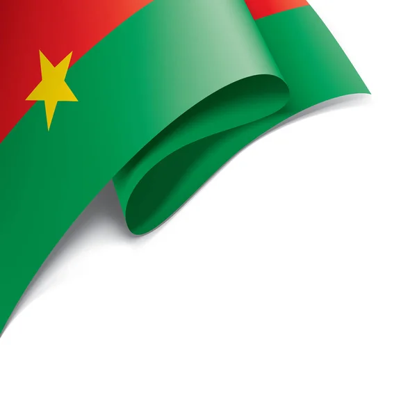 Bandera de Burkina Faso, ilustración vectorial sobre fondo blanco — Vector de stock